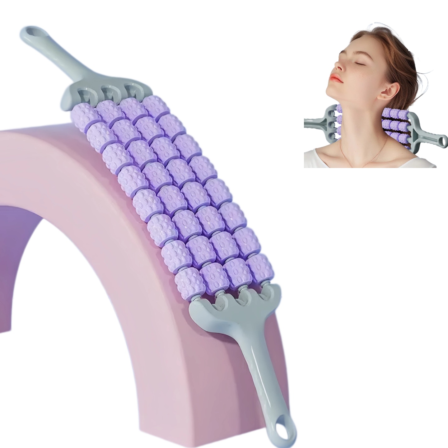 Muscle Roller Stick - 3/4 sıralı silindirler masaj aleti el