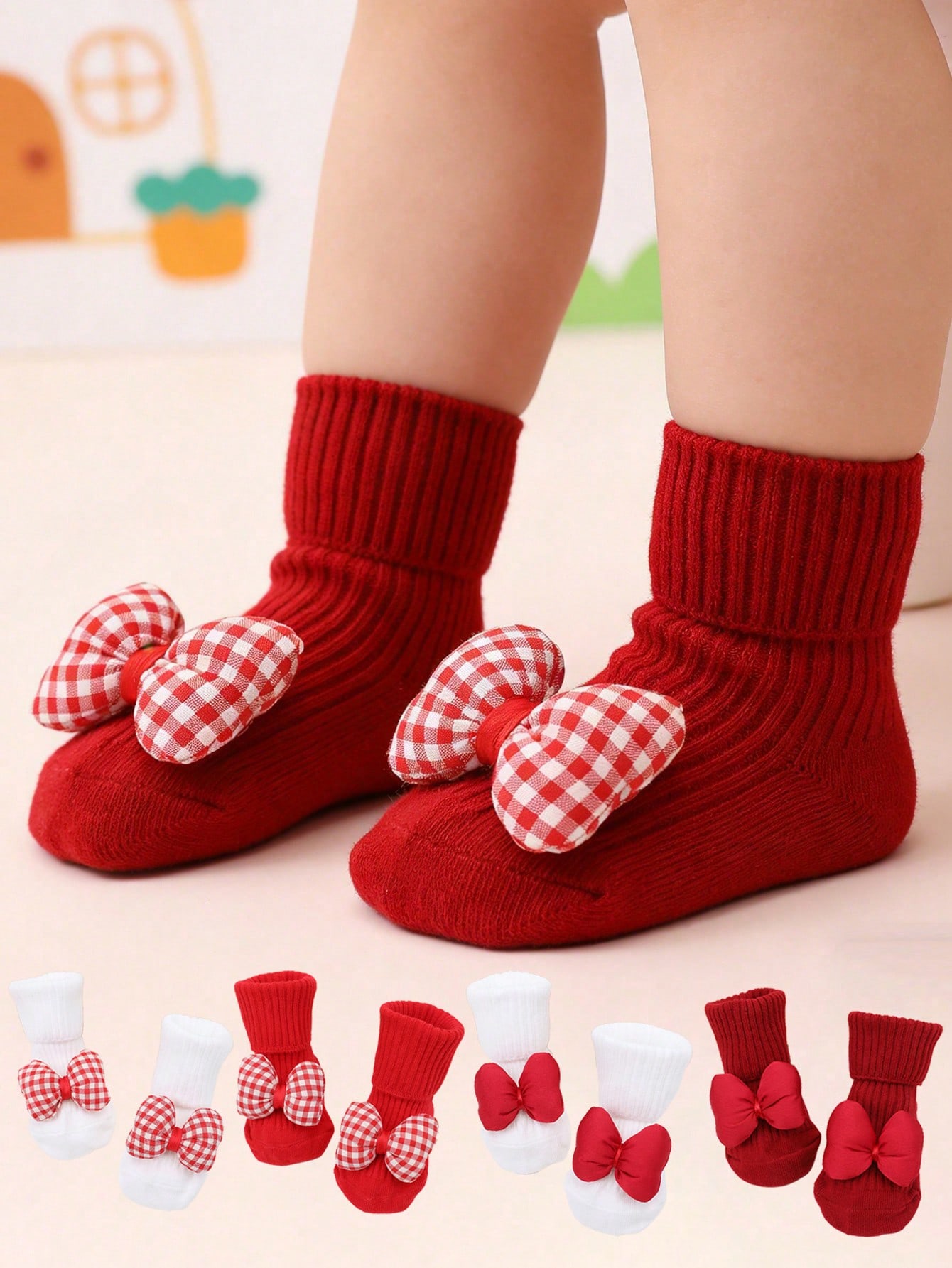 Anti Blister Sock - 4 Çift Bebek Kız Çocuk Çorabı