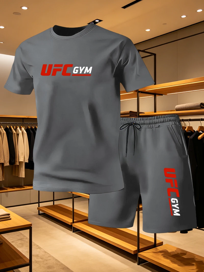 Running Gear Men - Erkek Moda Tişört Şort UFC Günlük