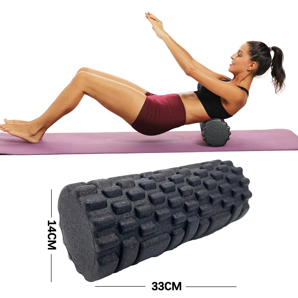 Muscle Roller Stick - 30/33cm Fitness köpük rulo Yoga masaj