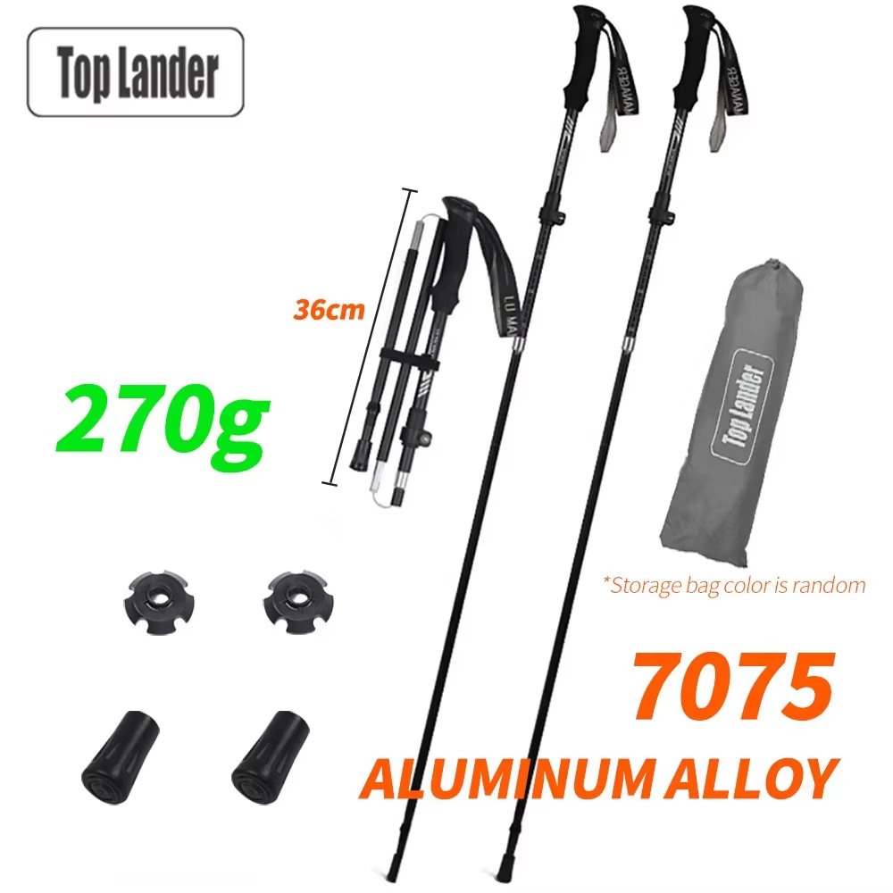 Trekking Pole Carbon - Katlanabilir Trekking Batonu 7075 Alüminyum Ultra