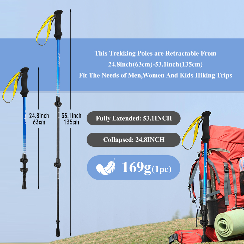 Sarı 3K Karbon Fiber Trekking  - Trekking Pole Carbon incelemesi ve fiyatı