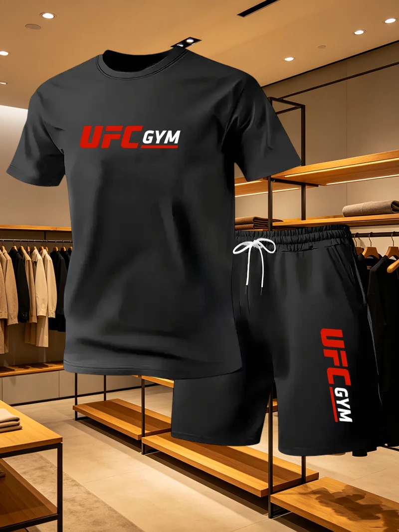 Erkek Moda Tişört Şort UFC Gün - Running Gear Men incelemesi ve fiyatı