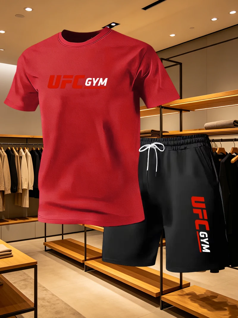 Erkek Moda Tişört Şort UFC Gün - Running Gear Men incelemesi ve fiyatı
