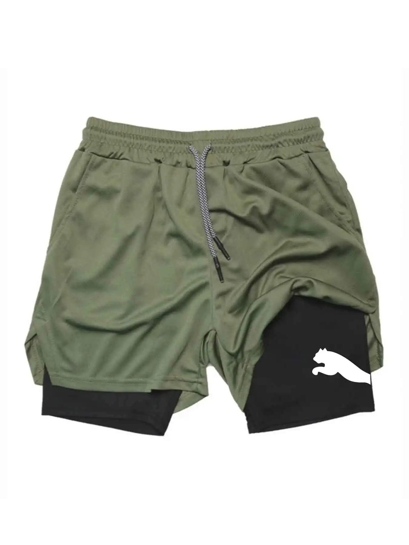 Baskılı Spor Şortları 2'si 1 A - Running Gear Men incelemesi ve fiyatı